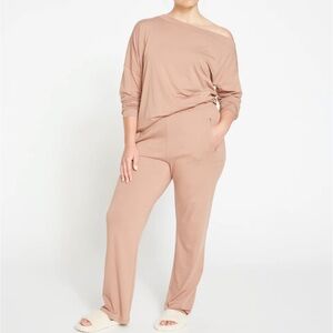 Universal Standard Lounge Casual Pants (Pink)Wide Leg Pull On Plus Size 22/24